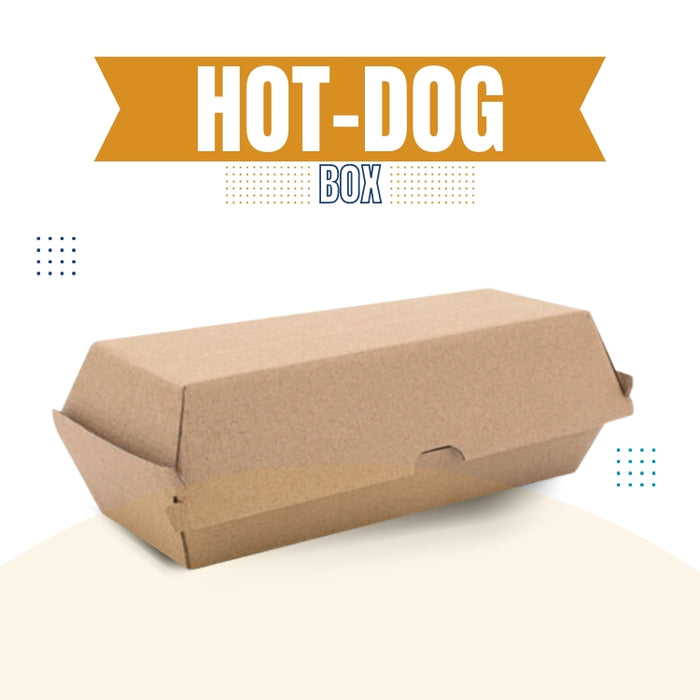 Kraft Hotdog Box 20.8cm x 7cm x 7.5cm ( 200 Pcs )