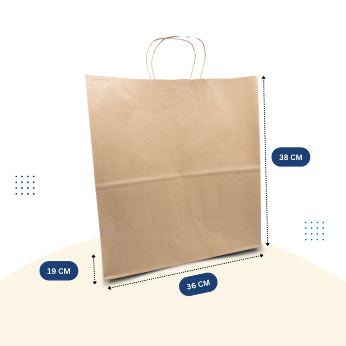 Brown Paper Bag 36cm x 19cm x 39cm With Handle